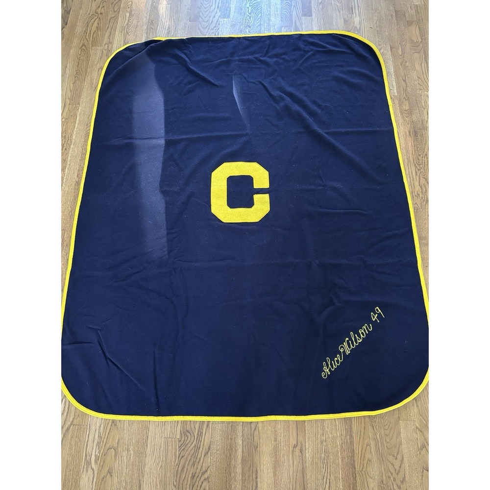 Vtg University Of California Berkeley Varsity Wool Blanket 1949 Golden Bears